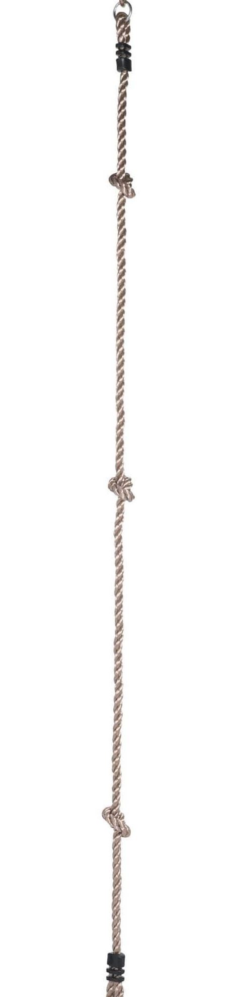 Swing King corde à grimper avec 3 boutons et 1 anneau de 180 cm marron clair
