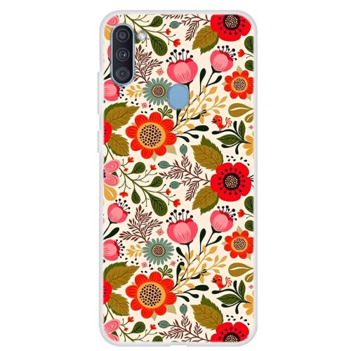 Coque en TPU impression de motifs jolie fleur pour votre Samsung Galaxy A11