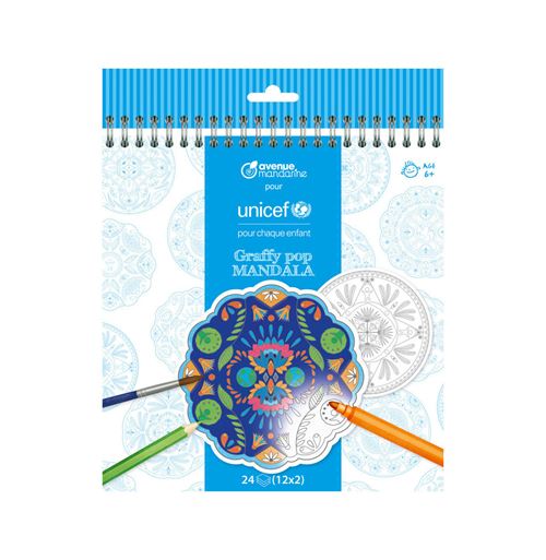 Album de coloriage Mandala Unicef - 6 ans et +
