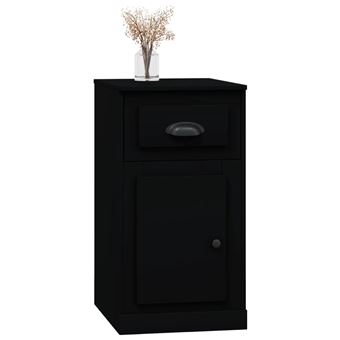 Bureau Avec Armoire Latérale Noir Bois D'ingénierie Vidaxl à Prix