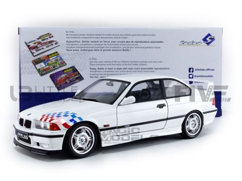 Voiture Miniature de Collection SOLIDO 1-18 - BMW M3 E36 Coupe - 1990 - White - 1803903