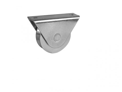 Non Communiqué Roue À Support Extérieur Acier Zingué, H.85 X L.120 X P.35 Mm