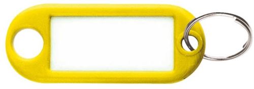 Porte étiquette jaune avec anneau boite de 100 pièces - STRAUSS - 420474