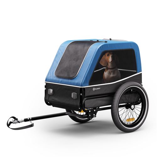 Comparer les prix de Klarfit Goldie S Remorque pour vélo pour chiens 130 L petits/moyens chiens en polyester mesh Bleu