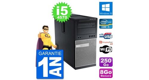 Pc tour dell 7020 intel core i5-4570 ram 8go disque dur 250go windows 10 wifi