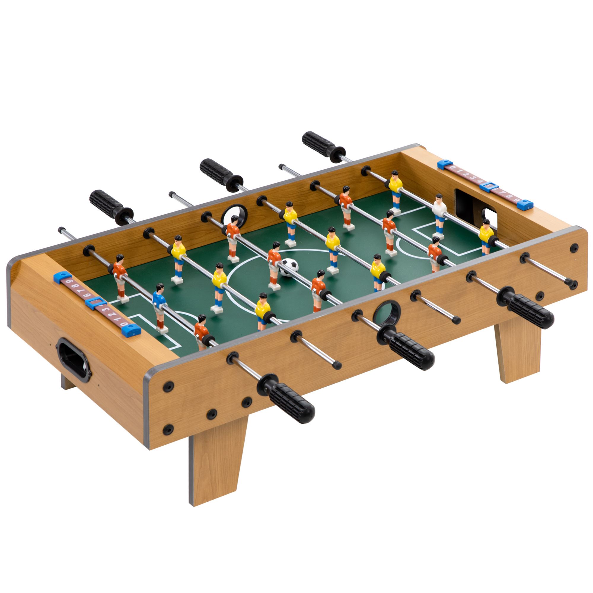 Baby-foot SPORTNOW – 22 Joueurs, 2 Ballons, Compteurs De Points, Pour Enfants Et Adultes Dès 7 Ans, 109x77x72 Cm