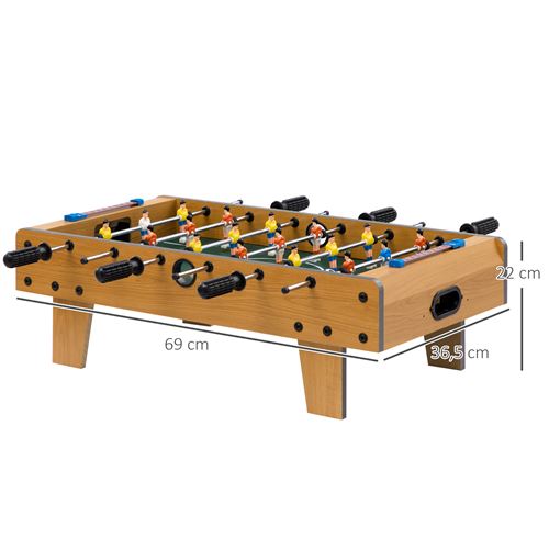 GOPLUS Table de Baby-Foot, 2 Ballons de Football, 2 Panneaux de Score pour Adulte et Enfant,Jeu de Baby-Foot pour Fête, Bar, Salle de Jeux 36x69x24CM (36x69x24CM-Pieds