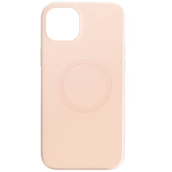 Coque Magsafe pour iPhone 15 plus Silicone Soft-touch Mag Cover Rose poudré - 1
