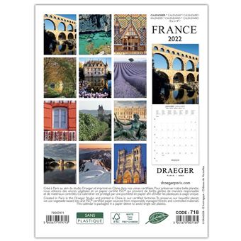 Petit Calendrier Mural France - 2022 - Draeger Paris