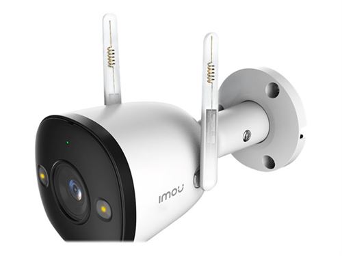 IMOU Bullet 2E - Caméra de surveillance réseau - puce - extérieur - résistant aux intempéries - couleur (Jour et nuit) - 2 MP - 1920 x 1080 - 1080p - Focale fixe - audio - sans fil - Wi-Fi - LAN 10/100 - H.264, H.265 - DC 12 V