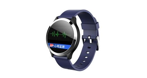 Montre intelligente fitness activity tracker avec bracelet de podomètre de fréquence cardiaque bleu