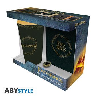 Coffret Cadeau - Lord Of The Rings - Verre Xxl / Pins / Carnet - Anneau