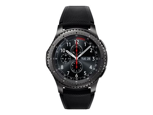 Samsung Gear S3 Frontier - 46 Mm - Noir - Montre Intelligente Avec Bande - Silicone - Noir - Affichage 1.3" - 4 Go - Wi-Fi, Nfc, Bluetooth - 63 G