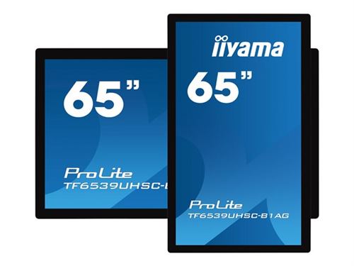 Iiyama Prolite Tf6539Uhsc-B1Ag - Classe De Diagonale 65" Écran Lcd Rétro-Éclairé Par Led - Signalétique Numérique Interactive - Avec Écran Tactile (Multi-Touches) - 4K Uhd (2160P) 3840 X 2160 - Noir Mat