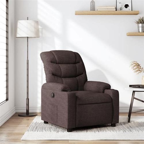 Vidaxl Marron Foncé Tissu - Image 3