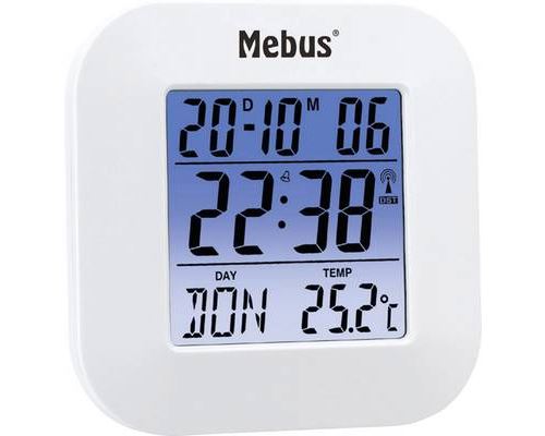 Mebus 51511 radiopiloté(e) Réveil blanc