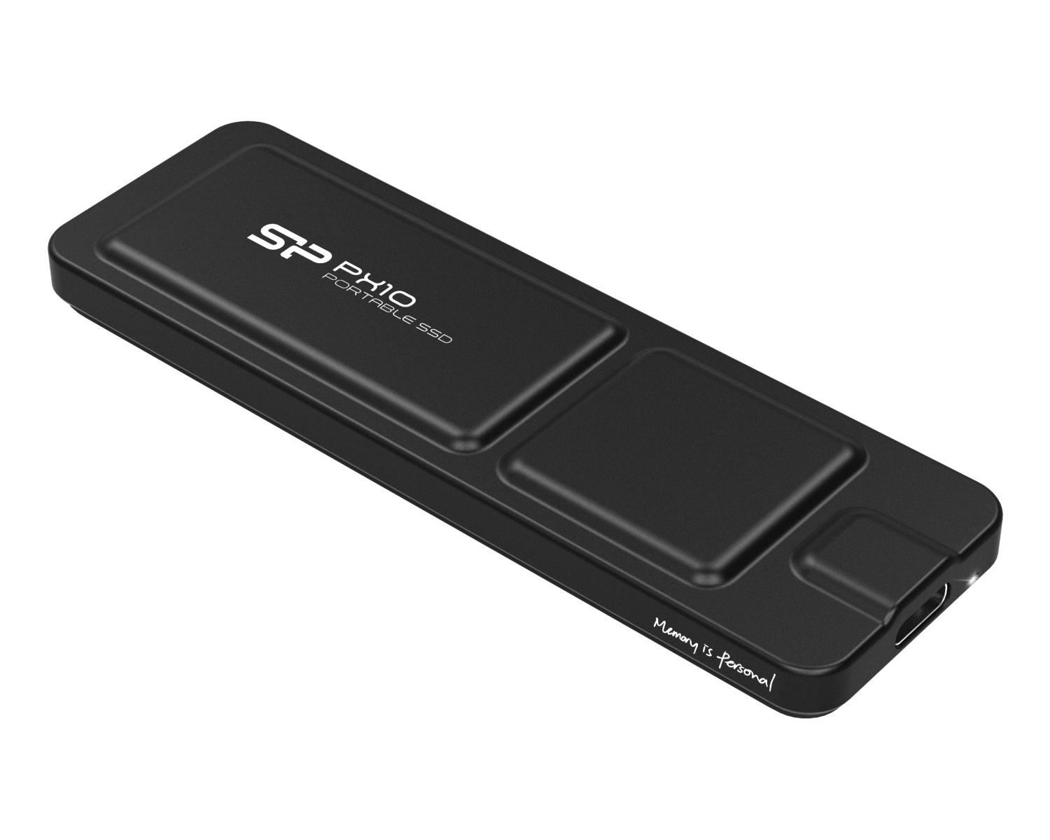 SSD Portable Silicon Power PX10 512GB - USB-C 3.2 Gen 2 - Vitesse 1050 Mo/s - Noir