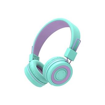 Casque pour enfants avec microphone pour l'école (vert)