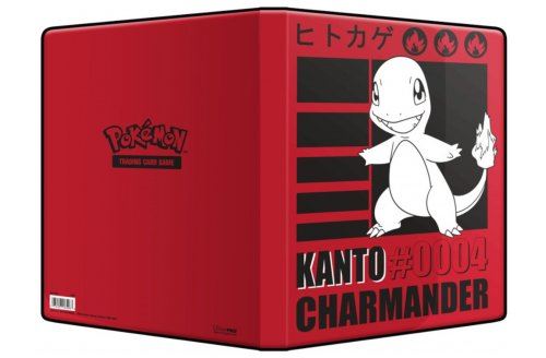 Portfolio a4 pokemon salamèche kanto rouge - 10 pages de 9 cases (180 cartes recto-verso) - cahier range-cartes pokemon à collectionner