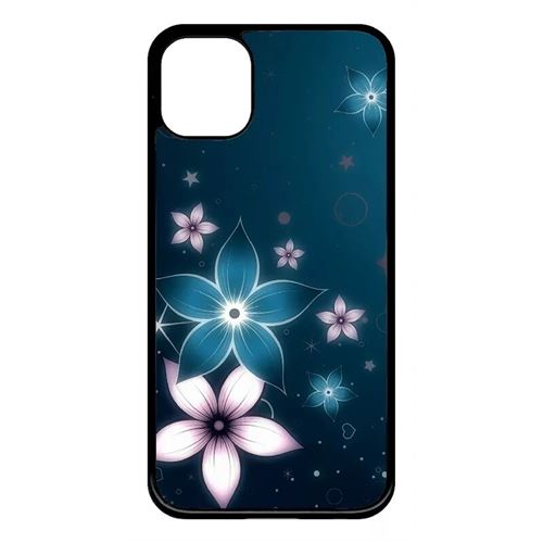Coque My-Kase pour iPhone 11 - abstrait fleur de lotus - Plastique Noir