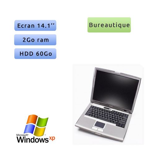 PC Portable Dell Windows Xp 32Bits - Port Série Com Rs232 Port - 2Gb 60Gb 14 - Ordinateur