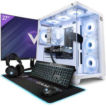 PC Gamer Complet VIBOX III-174 - Intel I5 11400F, RTX 5060 8 Go, 16 Go RAM, 1 To SSD, Écran 23" - Windows 11 - Clavier, Souris, Casque Inclus