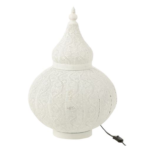 Non Communiqué Blanc Lampe À Poser En Métal "Aladin" 59Cm