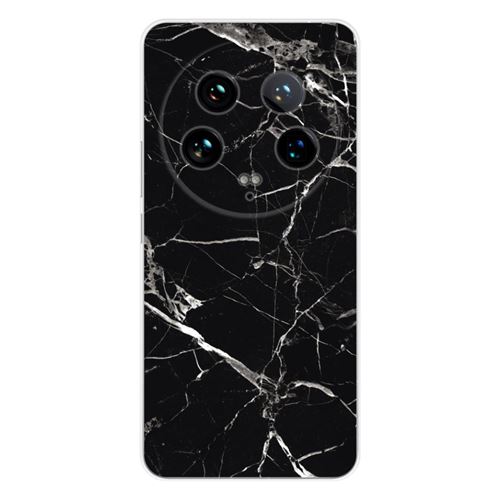 Coque en silicone imprimée compatible Xiaomi 14 Ultra Marbre Noir