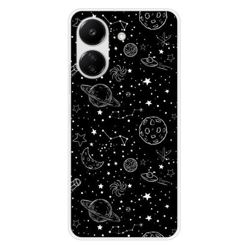 Coque en silicone imprimée compatible Xiaomi Redmi 13C 4G Galaxy draw