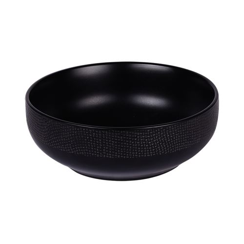 Non Communiqué Noir Saladier Vésuvio 16,5 Cm - Table Passion - Grès