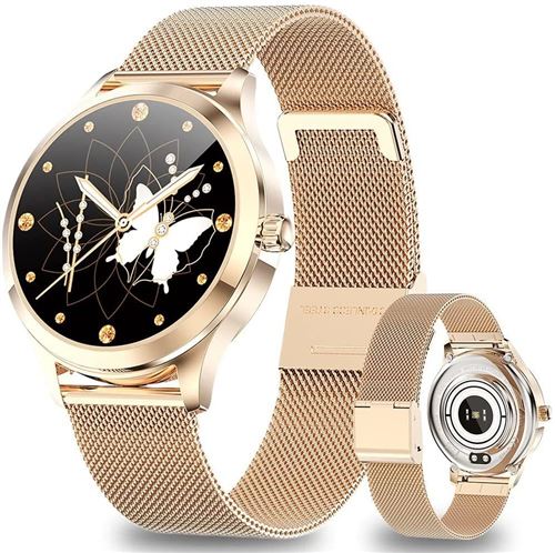 Montre Connect&eacute;e Chronus LW07 Fitness Tracker IP68 &Eacute;tanche-Or-Chronus 
