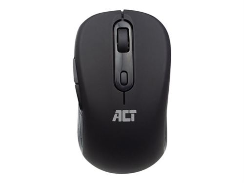 ACT AC5125 - Souris - droitiers et gauchers - optique - 4 boutons - sans fil - 2.4 GHz - récepteur sans fil USB - noir - boîte de suspension