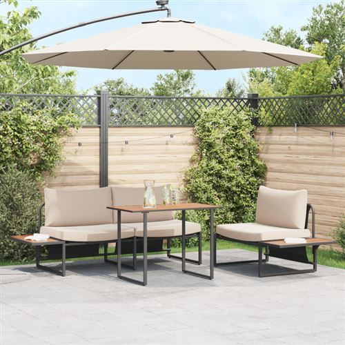 vidaXL Gartentisch Braun 100 x 55 x 70 cm Holz