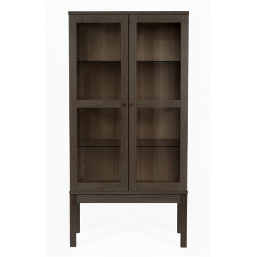 Non Communiqué Marron Vitrine 2 Portes "Abbeywood" 170Cm