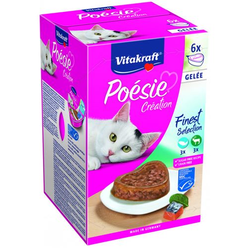 Meilleurs prix pour Vitakraft Poésie Création pâtées en gelée multipack pour chat (6 x 85 g) 4 paquets