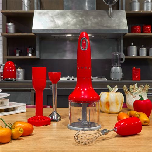 Mixeur plongeant Smeg HBF22RDEU 700 W Rouge | fnac Belgique