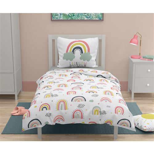 Rainbow parure de couette enfant 100% coton