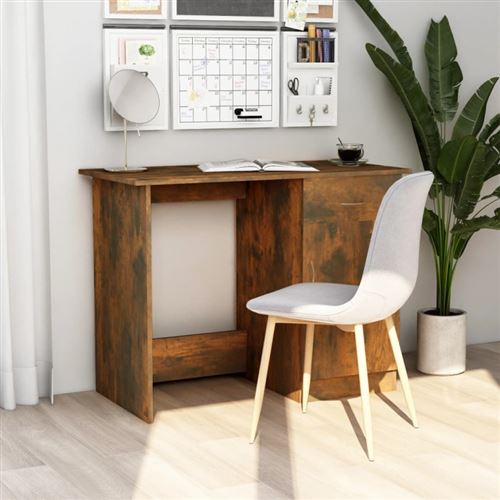 vidaXL - Bureau - Chêne - 100 x 50 x 76 cm - Image 3