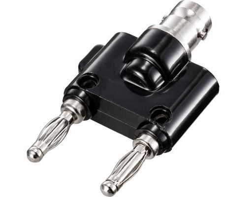 TRU COMPONENTS Adapterstecker BNC-Buchse - Lamellenstecker 4mm gerade Schwarz