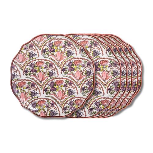 Non Communiqué Multicolore Assiette Plate Jaipur 27 Cm (Lot De 6) - Table Passion - Grès