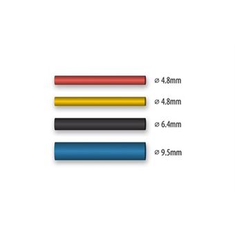 3 Gaines Thermorétractables Othmro 14mm - Noir, Ratio 2:1, 1m De Longueur