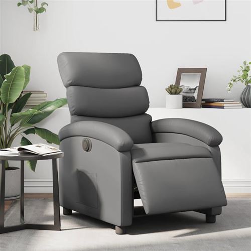 Non Communiqué Gris Vidaxl Fauteuil Réglable Électrique Similicuir