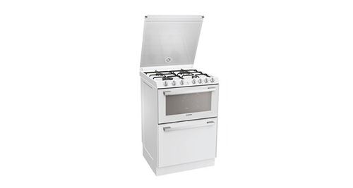 Cuisiniere Gaz/Elect. Et Trio 60 X 60 Email Lisse