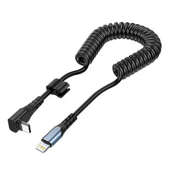 Câble Spiralé PROtastic 2,5 Mm Vers Flash Mâle PC - 30 Cm à 100 Cm, Prises Coudées Pour Synchronisation Flash