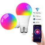 2 Ampoules Connectées Trust WiFi E27 - Dimmable, Compatible Alexa/Google Home, Blanc Chaud à Froid