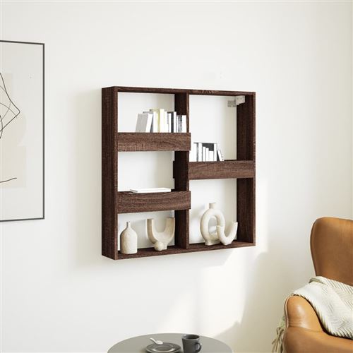 vidaXL - Étagère Murale - 80x15x80 cm - Aspect Chêne - Image 2