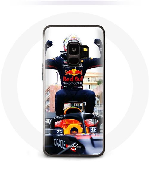 Coque pour Samsung Galaxy S9 Formule 1 Verstappen Pilote automobile F1 noir rouge et jaune Maniacase