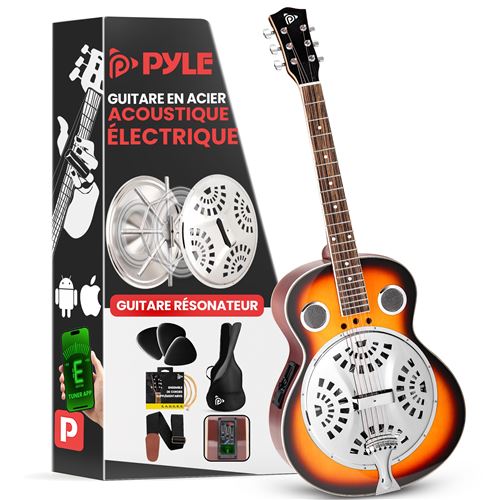 Guitare acoustique électrique - Pyle - 101 cm - Orange
