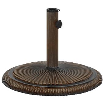 vidaXL Socle de parasol Bronze 45x45x30 cm Fonte - 1