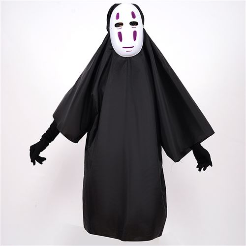 Déguisement Le Voyage de Chihiro Kaonashi FONGWAN Kit Costume de Fête pour Cosplay Enfants, 130cm - Noir